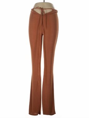 River Island Women's Brown Flared Knit Pants Cover Up Sexy Beach Style Size 12